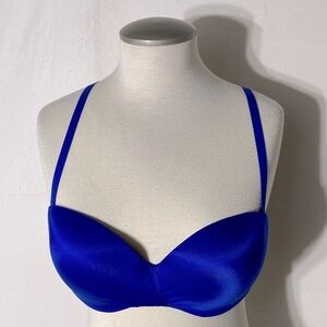 La Senza Blue Satin Body Kiss Bra 36C
